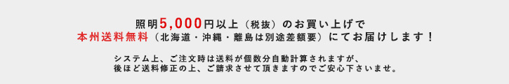 照明5000円以上送料無料