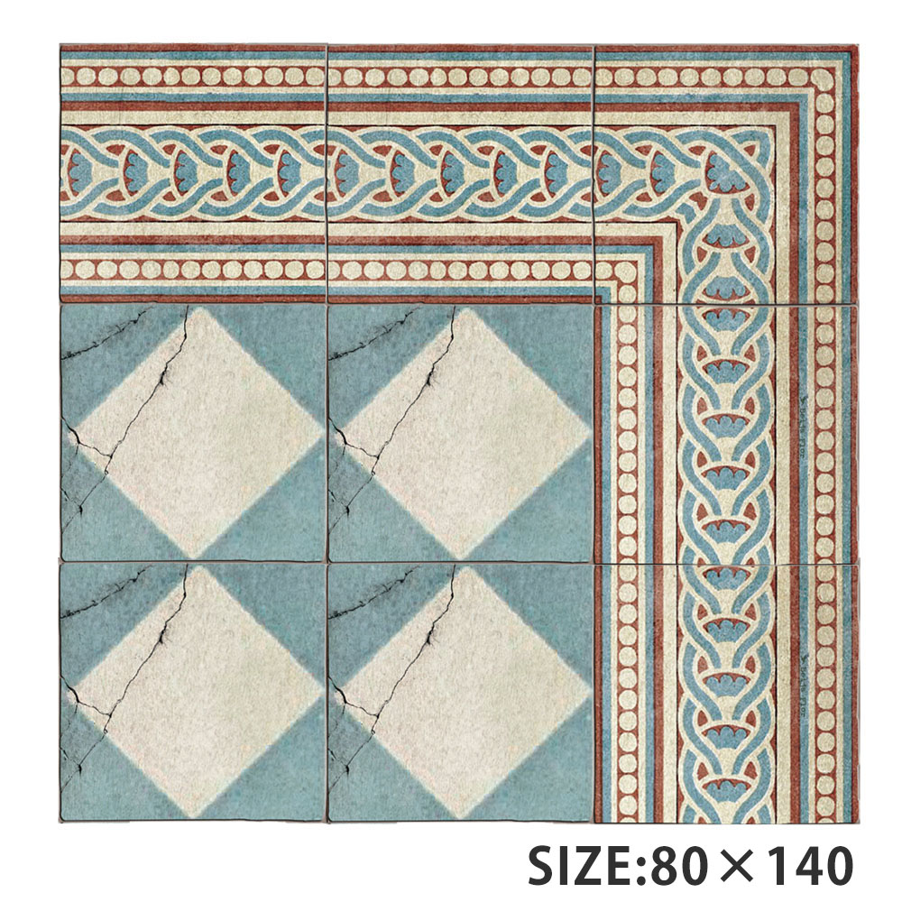 Beija Flor ベイジャフロール フロアマット XLarge Room 80x140 Gambit Cyan