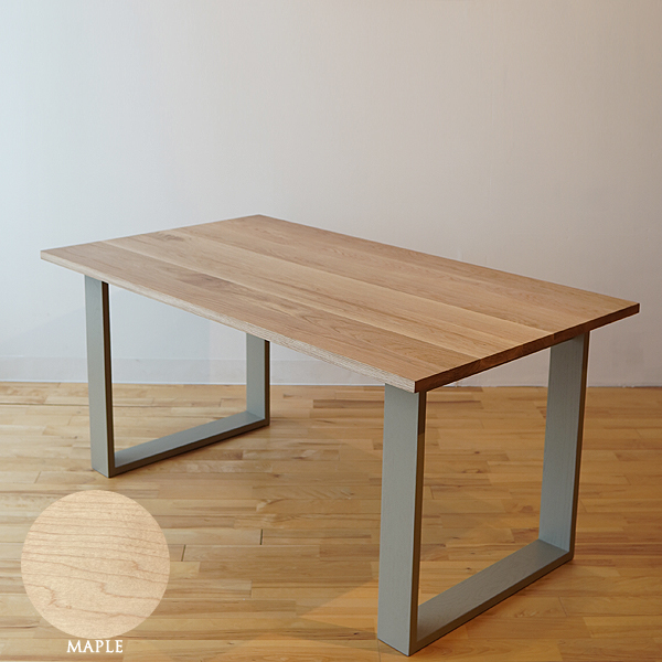 Arbrism 国産無垢ダイニングテーブル オペラ ハードメープル フレンチグレー脚 180ｘ85 インテリアショップ Mobile Grande モビリグランデ パイン家具 オーク家具 ホワイト家具 シャンデリア専門店