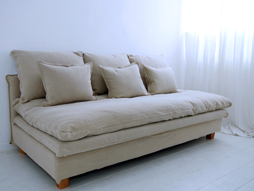 3人掛けソファ カバーリングソファ FUTON SOFA リネン【生地RC】インテリアショップ MOBILE GRANDE～モビリグランデ