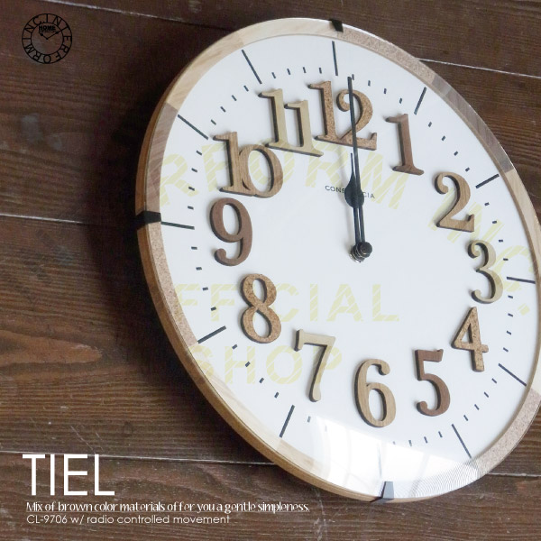 TIEL [ ティール ]電波時計 壁掛け 壁掛け時計【インターフォルム 