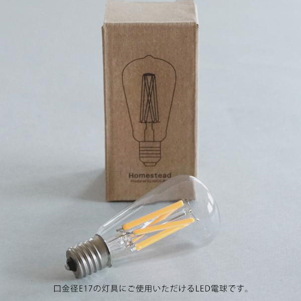 ミニエジソン型LED電球E17 30w相当 色温度2400K 調光対応可 密閉器具対応