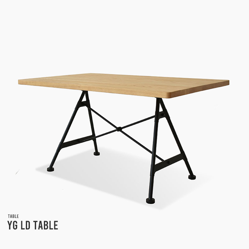 YG LD TABLE スチールレッグダイニングテーブル 1200幅 ナチュラル【開梱設置配送-MX】