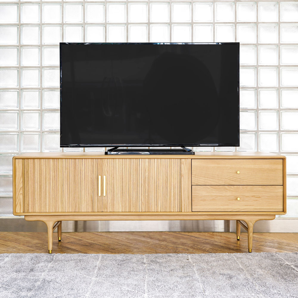XANDER DESIGNS JULIE TV BOARD 1600 WHITE OAK　サンダーデザイン ジュリー テレビボード ローボード【開梱設置送料無料-M】