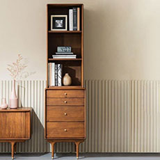 JULIE SLIM BOOK CABINET ジュリースリムブックキャビネット 北欧 一流メーカー品 キャビネット 本棚 むーみん様専用 ヴィンテージ感満点のスリムなブックシェルフ 棚/ラック