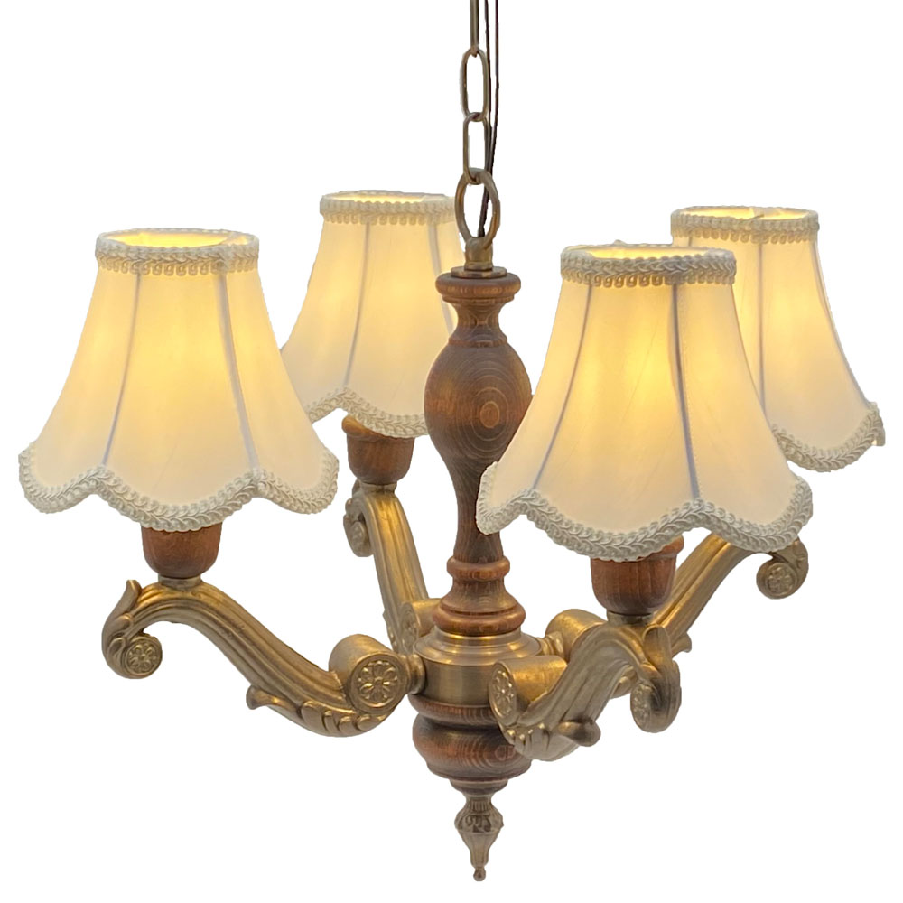 4灯照明灯具セット クラシックスタイルシャンデリア 40Wx4灯 ※電球別売