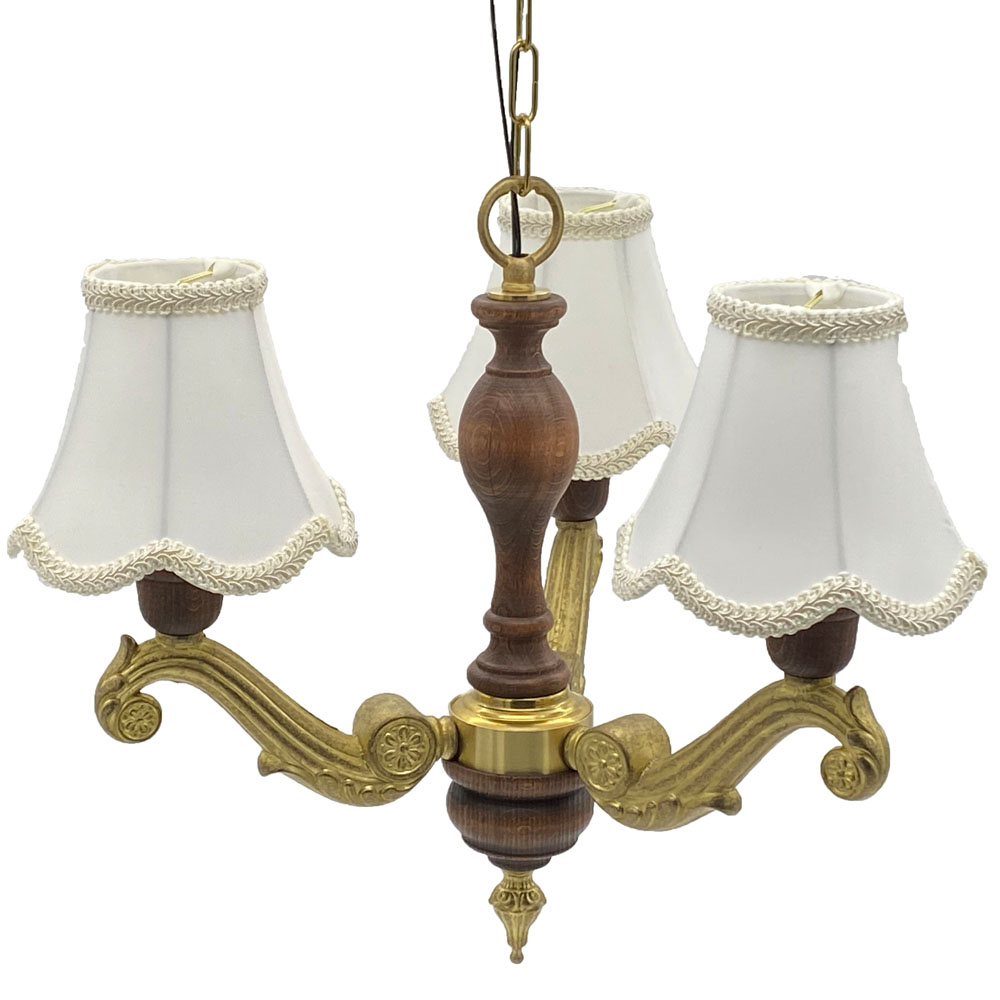 3灯照明灯具セット クラシックスタイルシャンデリア 40Wx3灯 ※電球別売