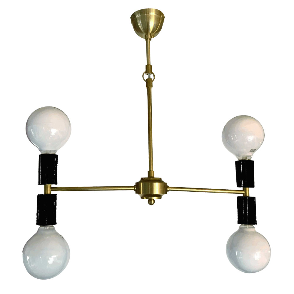 the moom 4灯照明 クラシックスタイルシャンデリア ブラック　60W×4灯 ※電球別売