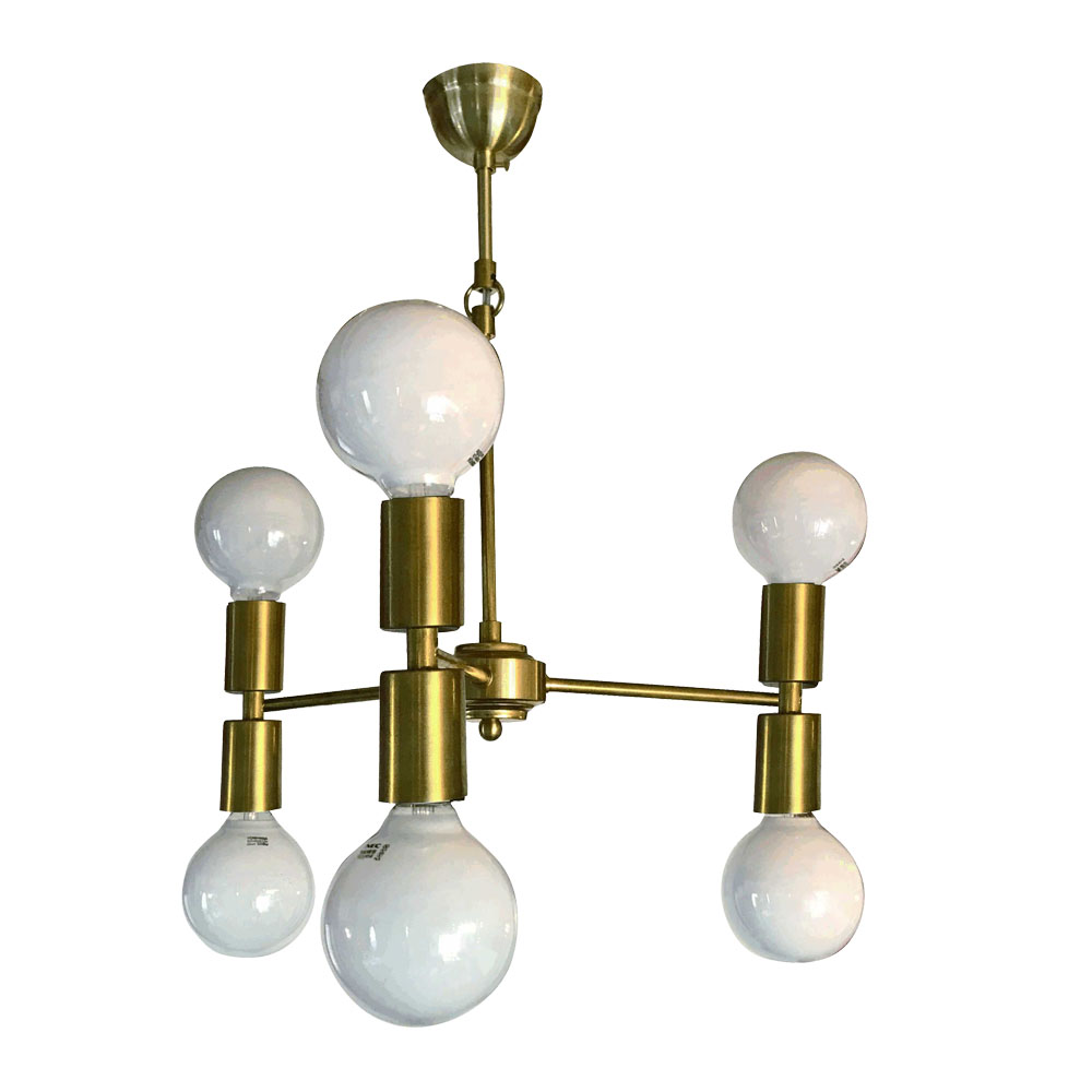 the moom 4灯照明 クラシックスタイルシャンデリア ゴールド　60W×6灯 ※電球別売