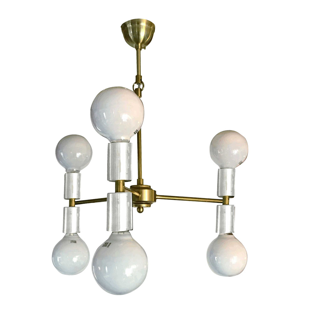 the moom 4灯照明 クラシックスタイルシャンデリア ホワイト　60W×6灯 ※電球別売