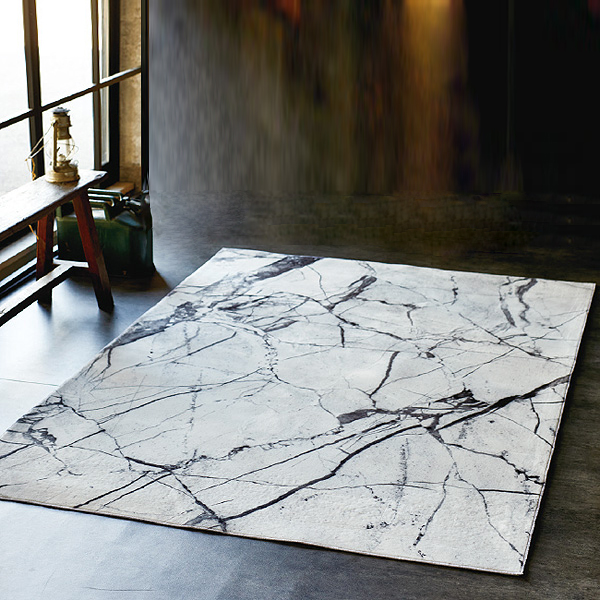 日本製 大理石柄デザインラグ 0x0 インテリアショップ Mobile Grande モビリグランデ パイン家具 オーク家具 ホワイト家具 シャンデリア専門店