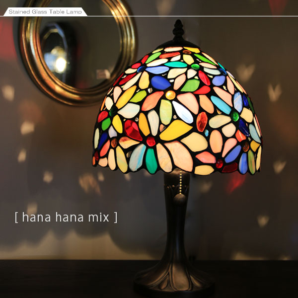 未使用 ステンドグラス テーブルランプ トンボ 直径５１㎝ 高さ５６