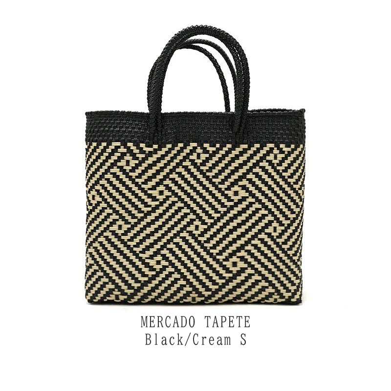 【先行予約】2026 MERCADO BAG TAPETE Black Cream S メルカドバッグ ショッピングバッグ ハンドメイド
