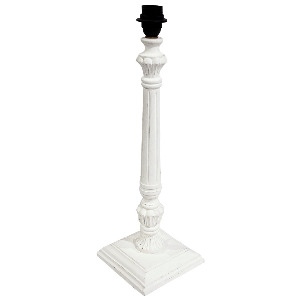 BLANC PEINTURE フレンチスタイルテーブルランプ アンティーク加工 PW色 E26 LED電球対応 国内仕様変更【PSE取得商品】【シェード別売】