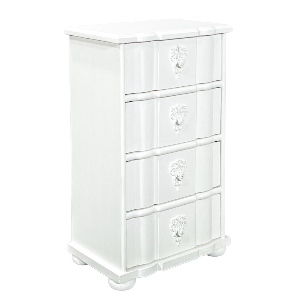 【先行予約】BLANC PEINTURE 4ドロワーキャビネット フレンチ 輸入家具 収納 PW色