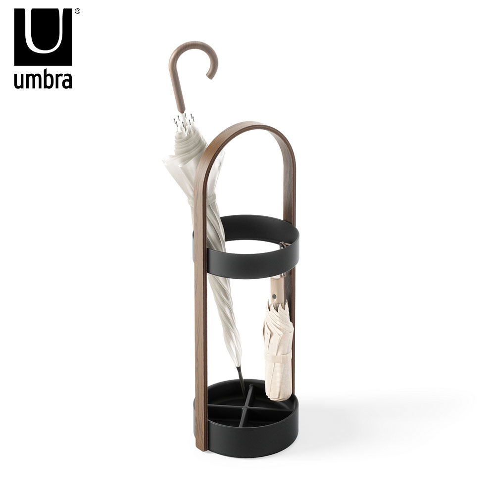 Umbra アンブラ ハブ アンブレラスタンド ブラック ウォルナット 傘立て 北欧 雑貨